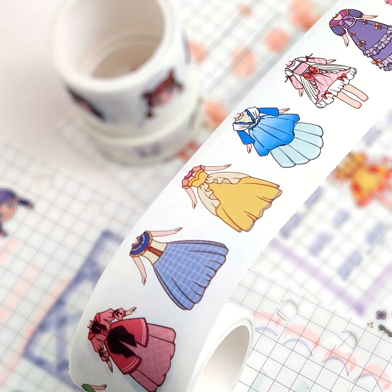 3-Roll Cute Cartoon Sticker Tape | DIY Scrapbooking Stickers