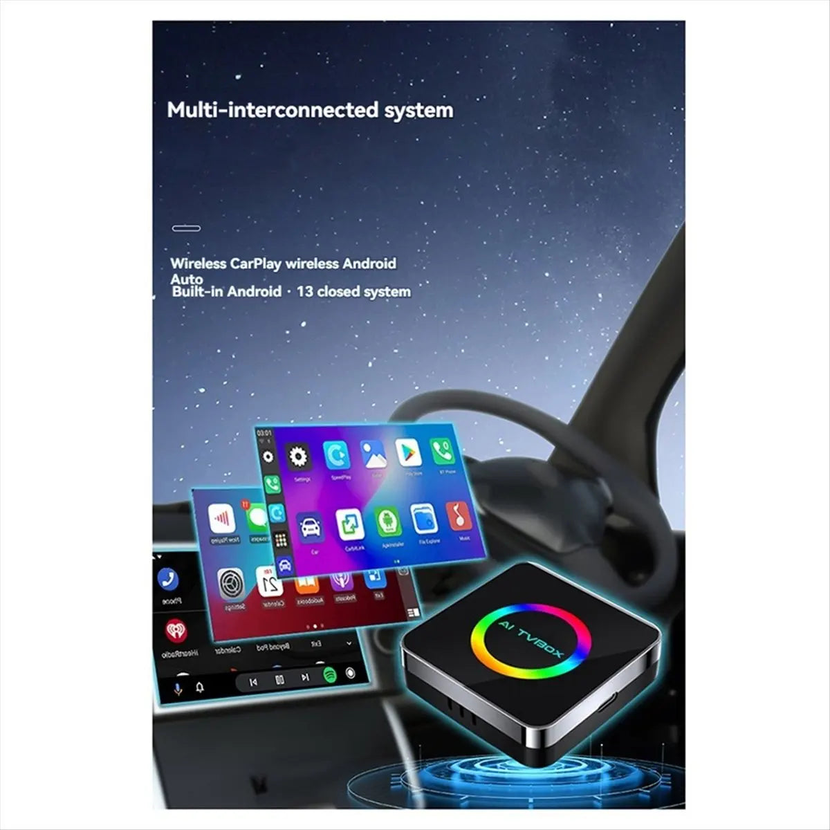 Android 13 AI CarPlay Box Wireless WiFi 6 – 2G+32G Peaceful Pleasures Health and Wellness