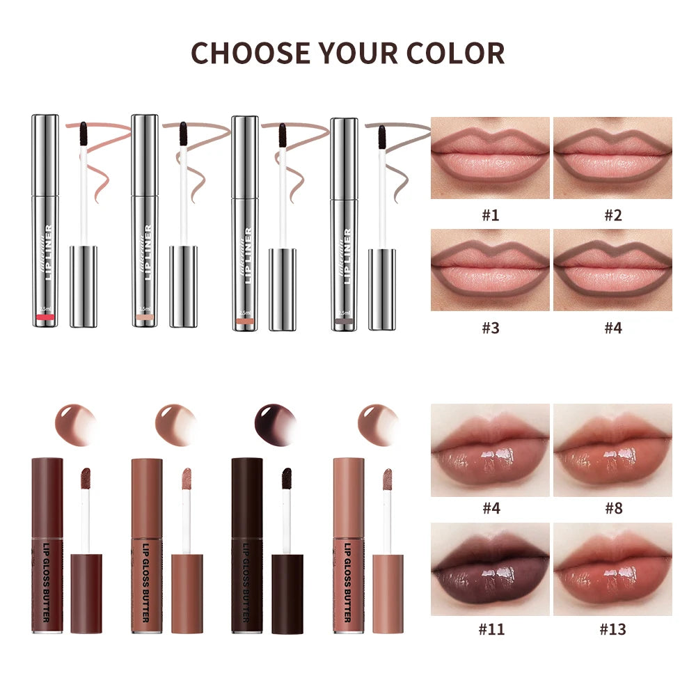 Highly Pigmented Lip Liner And Butter Non-stick Cup Lip Gloss Tattoo Matte Lip Liner Lasting Lip Stain Waterproof Lip Gloss Peaceful Pleasures Health and Wellness