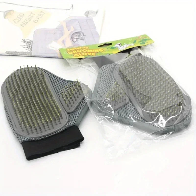 Pet Deshedding Grooming Glove – Dog & Cat Hair Removal Mitt