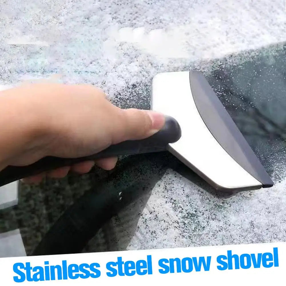 Car Ice Scraper & Snow Shovel – Stainless Steel Winter Tool Car Ice Scraper Peaceful Pleasures Health and Wellness