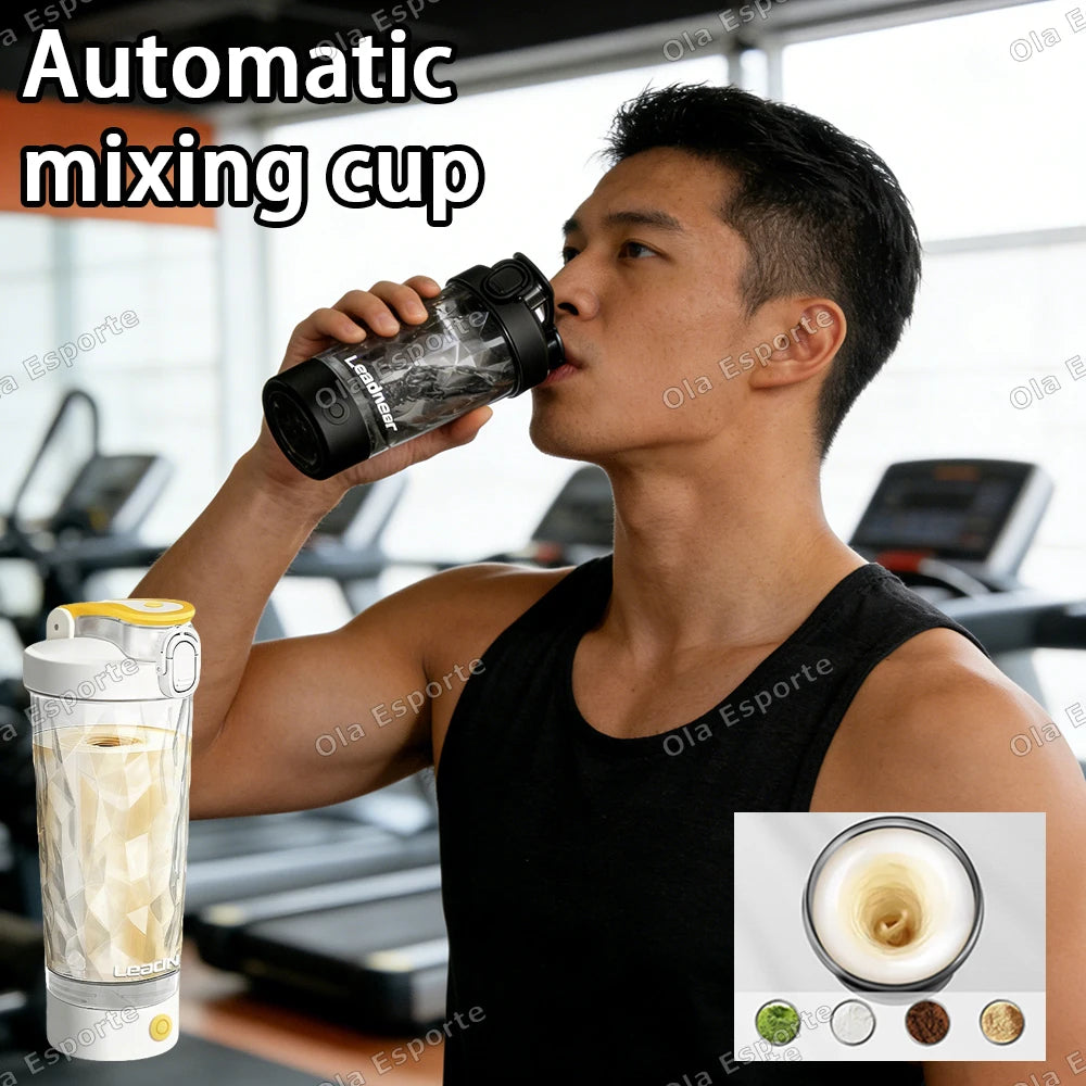 Electric Portable Shaker Bottle USB Rechargeable 630ml Blender