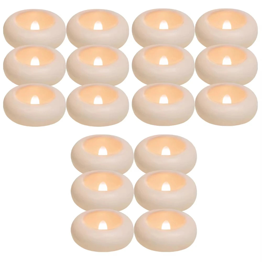 Floating Flameless LED Candles | Waterproof Pool Tealights 12/24 Pack