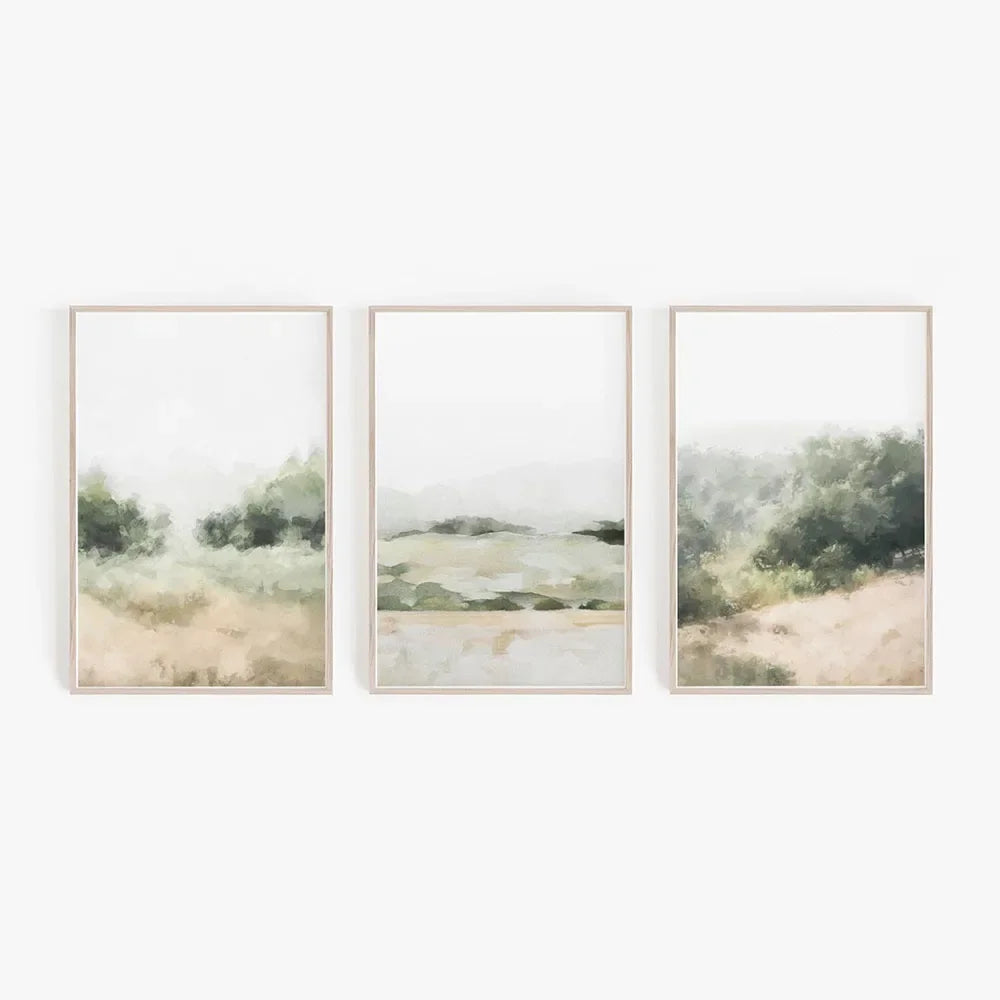 Scandinavian Simple Abstract Wall Art Neutral Landscape HD Canvas Oil Painting Poster Prints Home Bedroom Living Room Decoration Peaceful Pleasures Health and Wellness