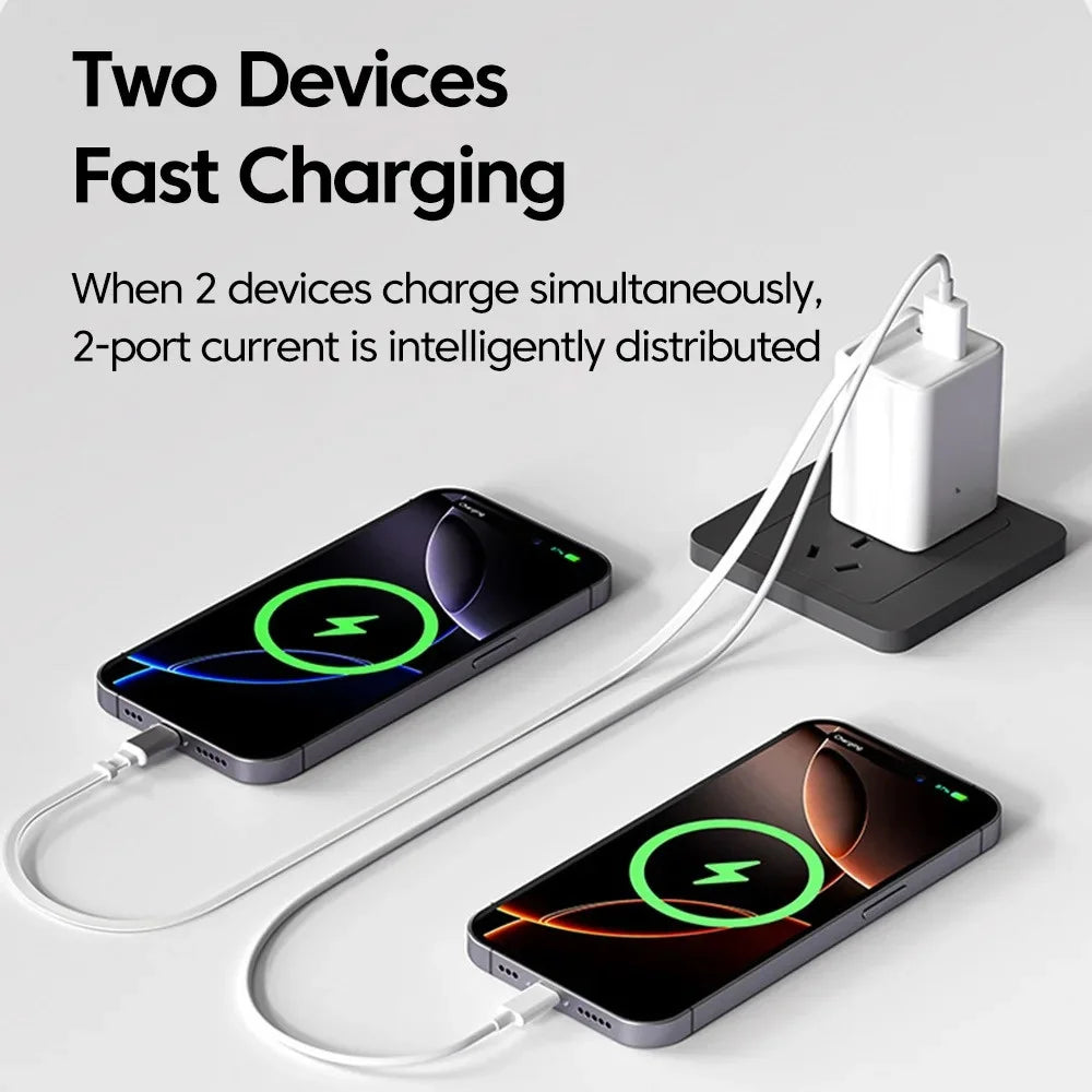 80W GaN Fast Wall Charger with USB-C Cable | iPhone & Android