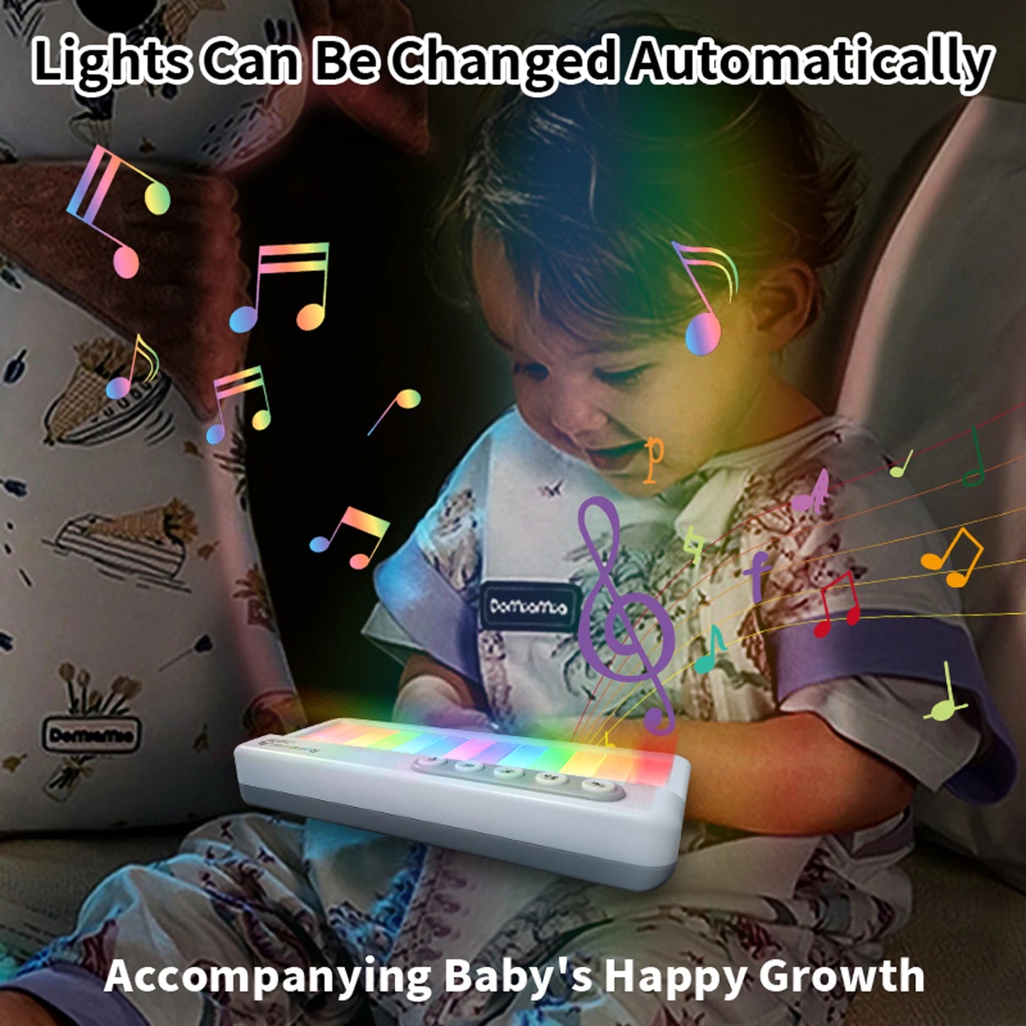 Rainbow Flashing Piano Toys Electronic Music 5 Instruments 13 Melody