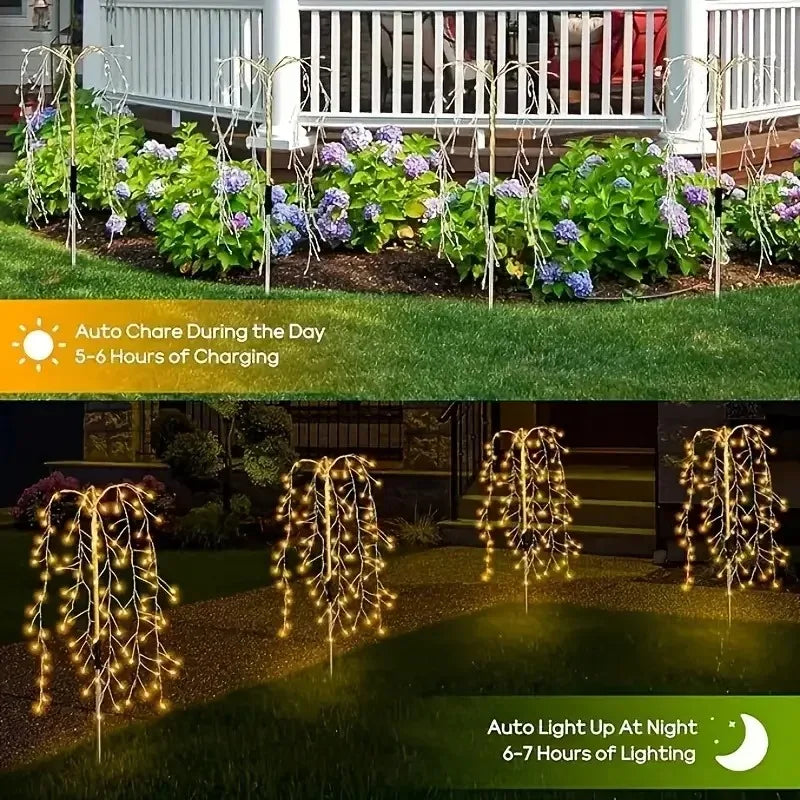 Waterproof Firecracker Garden Stake Lights | Patio Lawn Décor