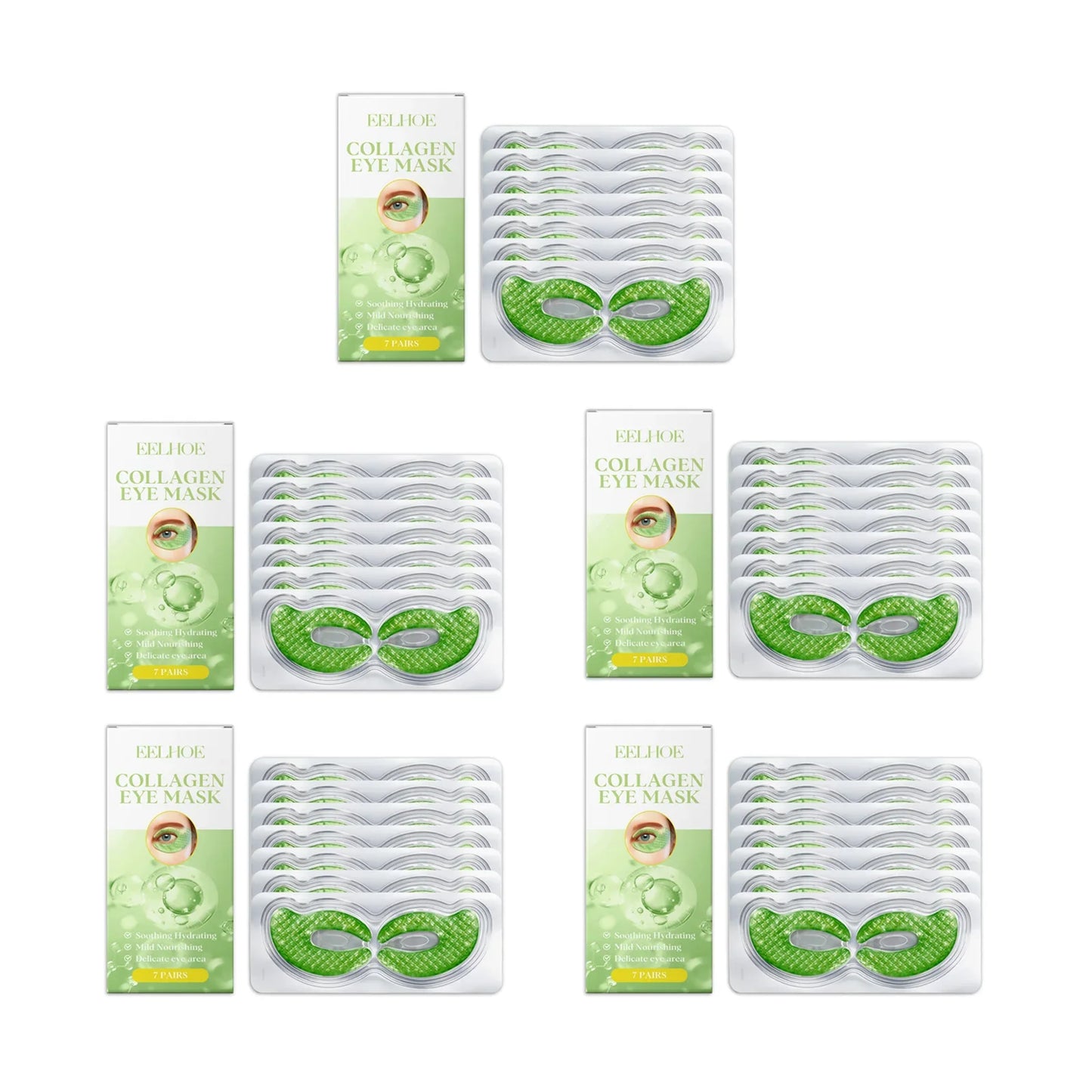 EELHOE Collagen Eye Patches – Dark Circles & Firming, 7 Pairs