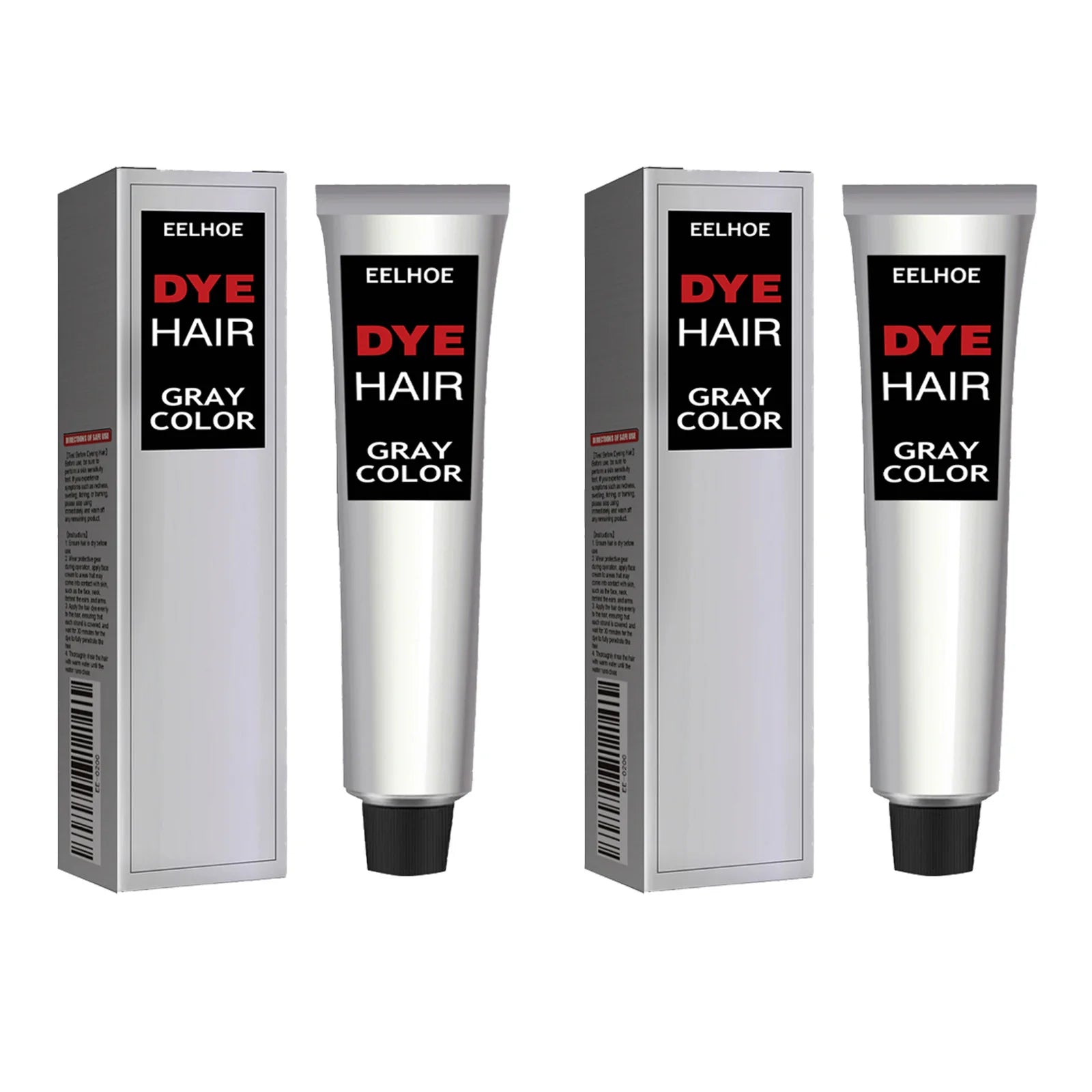 Eelhoe Grandma Grey Hair Dye Cream | Nourishing, Long-Lasting Grey Hair Dye Cream Peaceful Pleasures Health and Wellness 2 X 100ml Boxed