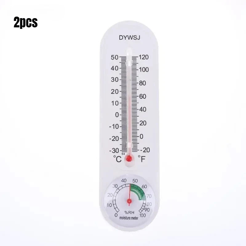 Wall-Mounted Hygrometer Thermometer Humidity Gauge for Home with Hanging Feature - Temperature &Humidity Meter for Breeding Room Peaceful Pleasures Health and Wellness 2pcs