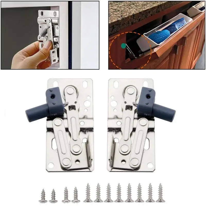 2pcs Self-Closing 45 Degree Pivot Hinge Kitchen Cabinet Tip-Out Trays Hinges For Sink Drawer Bathroom Organizers Shoe Cabinets Peaceful Pleasures Health and Wellness