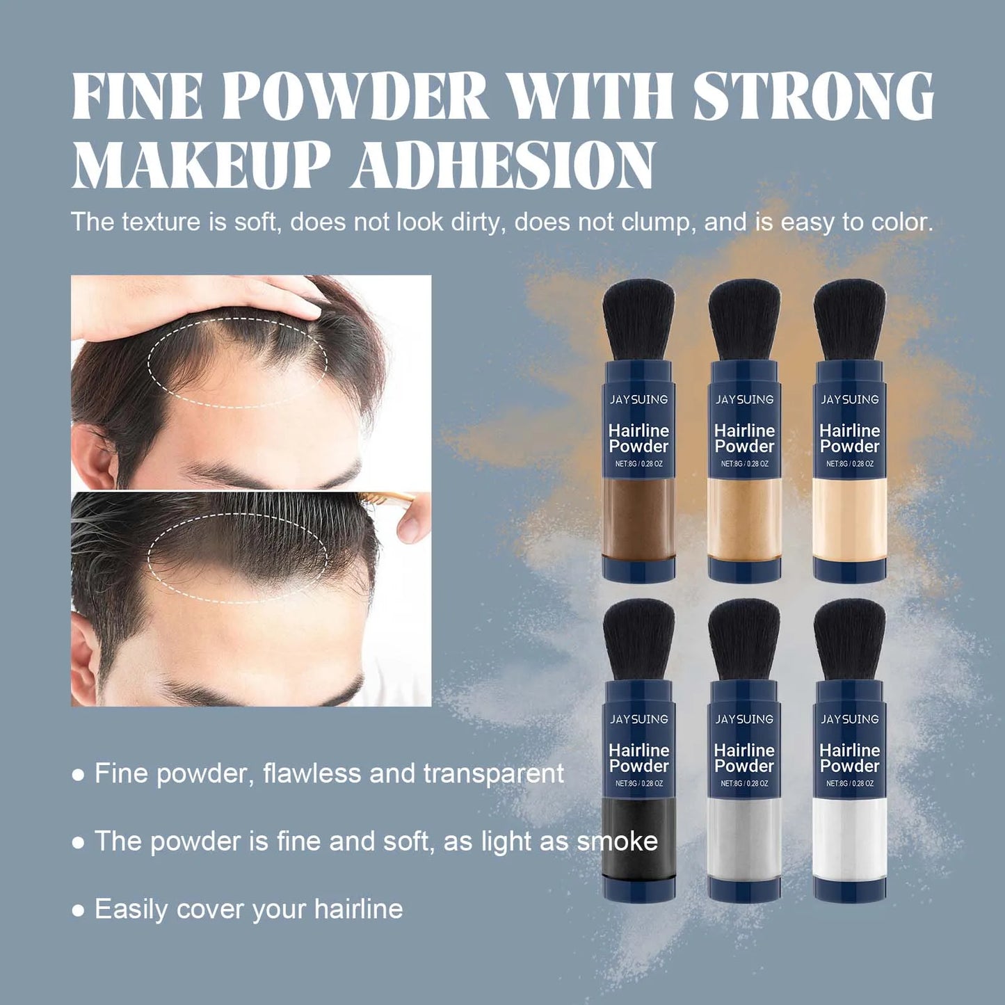 Jasuing Vitamin E Hair Densifying Fiber Powder Thick Fluffy Refreshing Hair Filling Hairline Oil control Hair Care Long Lasting Peaceful Pleasures Health and Wellness