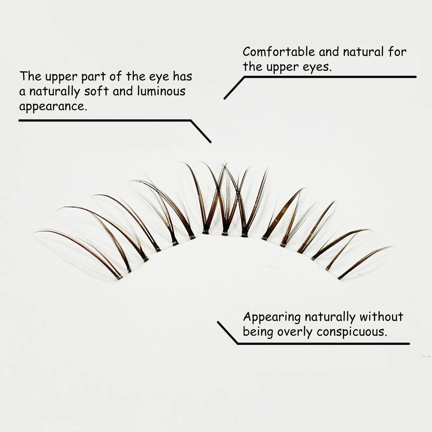 3/10 Rows Sweet Brown Wispy False Eyelashes Natural Airy Manga Style Eyelash Extension For Beginners 7-12mm Perfect Eye Makeup Peaceful Pleasures Health and Wellness