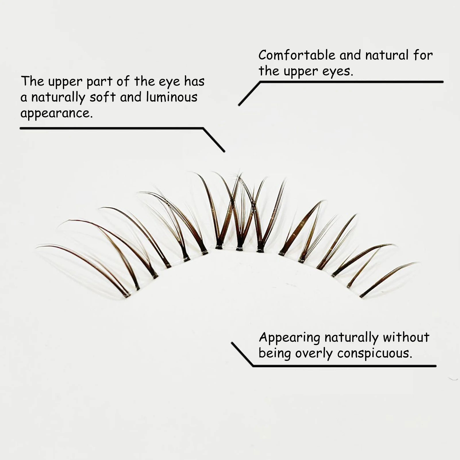 3/10 Rows Sweet Brown Wispy False Eyelashes Natural Airy Manga Style Eyelash Extension For Beginners 7-12mm Perfect Eye Makeup Peaceful Pleasures Health and Wellness