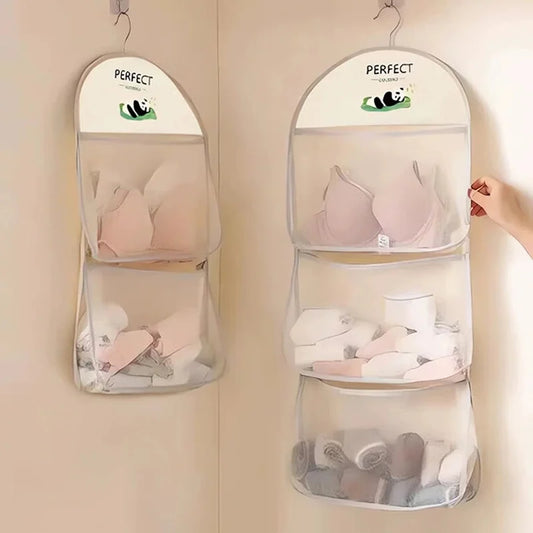 Nylon Mesh Hanging Storage Bag – Wall-Mounted Closet Organizer Hanging Closet Organizer Peaceful Pleasures Health and Wellness