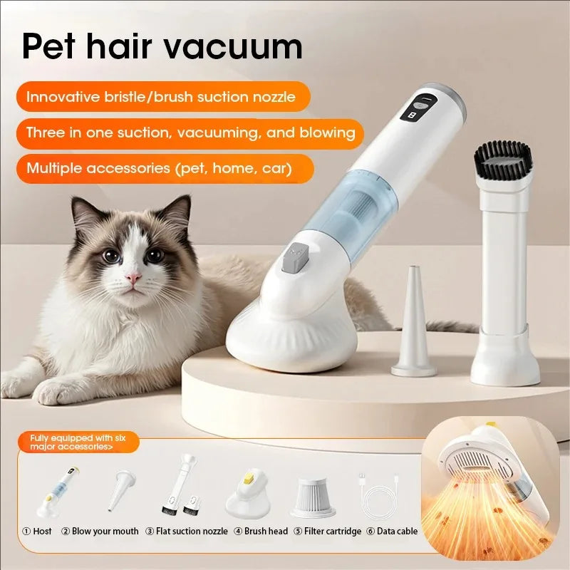 Multifunctional Cyclonic Pet Vacuum Cleaner with Long-Lasting Suction for Effective Pet Hair Removal in Home and Car Peaceful Pleasures Health and Wellness B