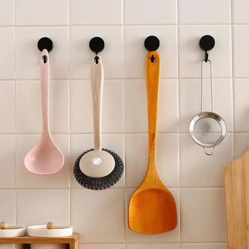 No-Drill Adhesive Wall Hooks 10-Pack | Kitchen & Bathroom