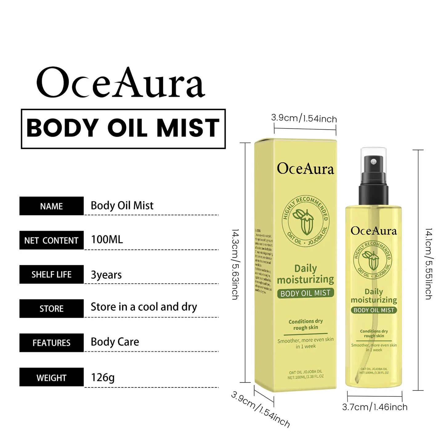 OceAura Vitamin E Body Oil – Deep Moisturizing Skin Care 100ml