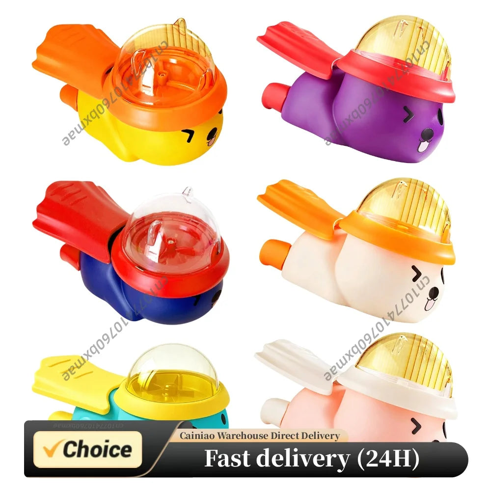 Cute Bear Pet Food Dispenser Anti-Slip Bottom Cartoon Animal Slow Supplies Food Dispenser Toy for Cats Dogs Self-amusement Peaceful Pleasures Health and Wellness