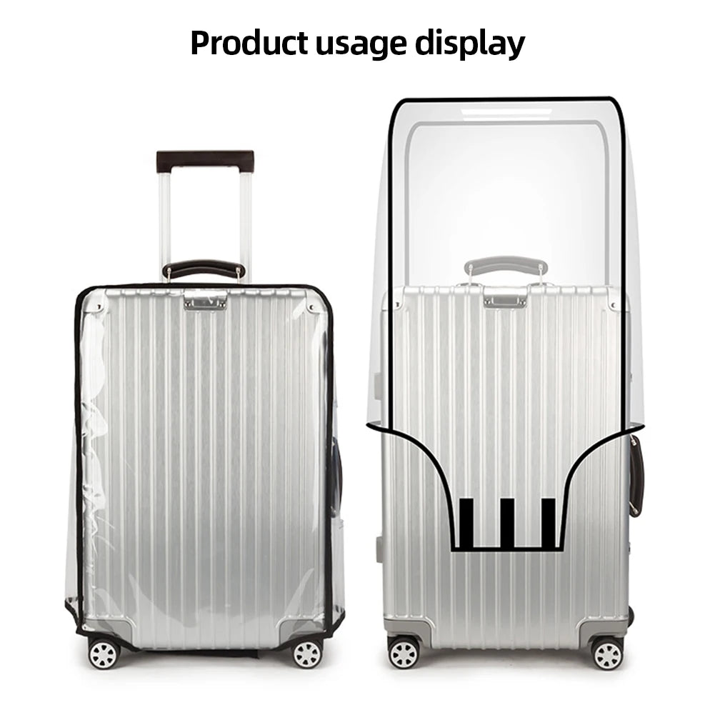 Clear PVC Suitcase Cover Protector 18–30 Inch Peaceful Pleasures Health and Wellness