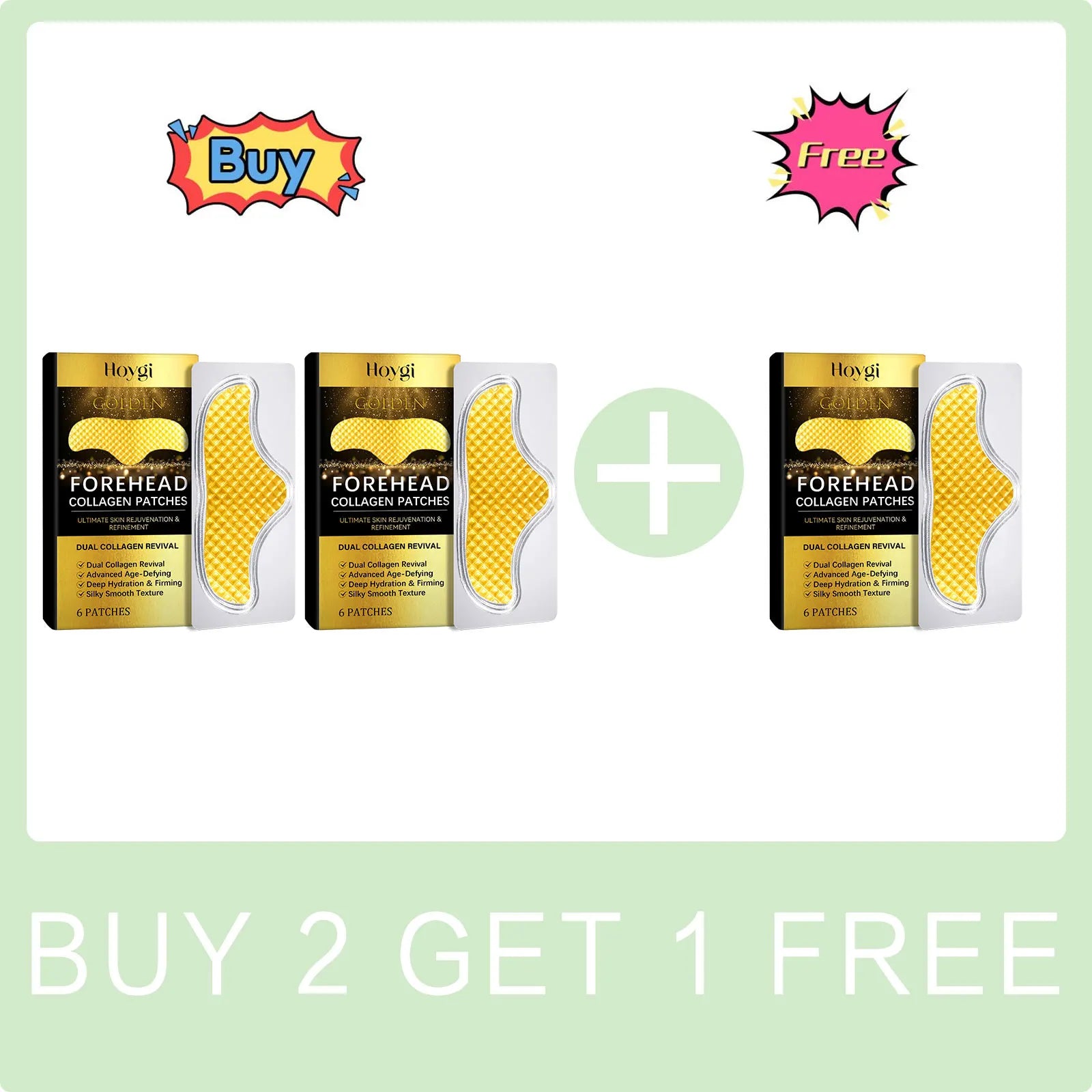 Collagen Forehead Wrinkle Patches Firming Lifting Anti-Wrinkle Fade and Smooth Fine Lines Reduce Dryness Tightening Skin Care Peaceful Pleasures Health and Wellness Buy 2 Get 1 Free