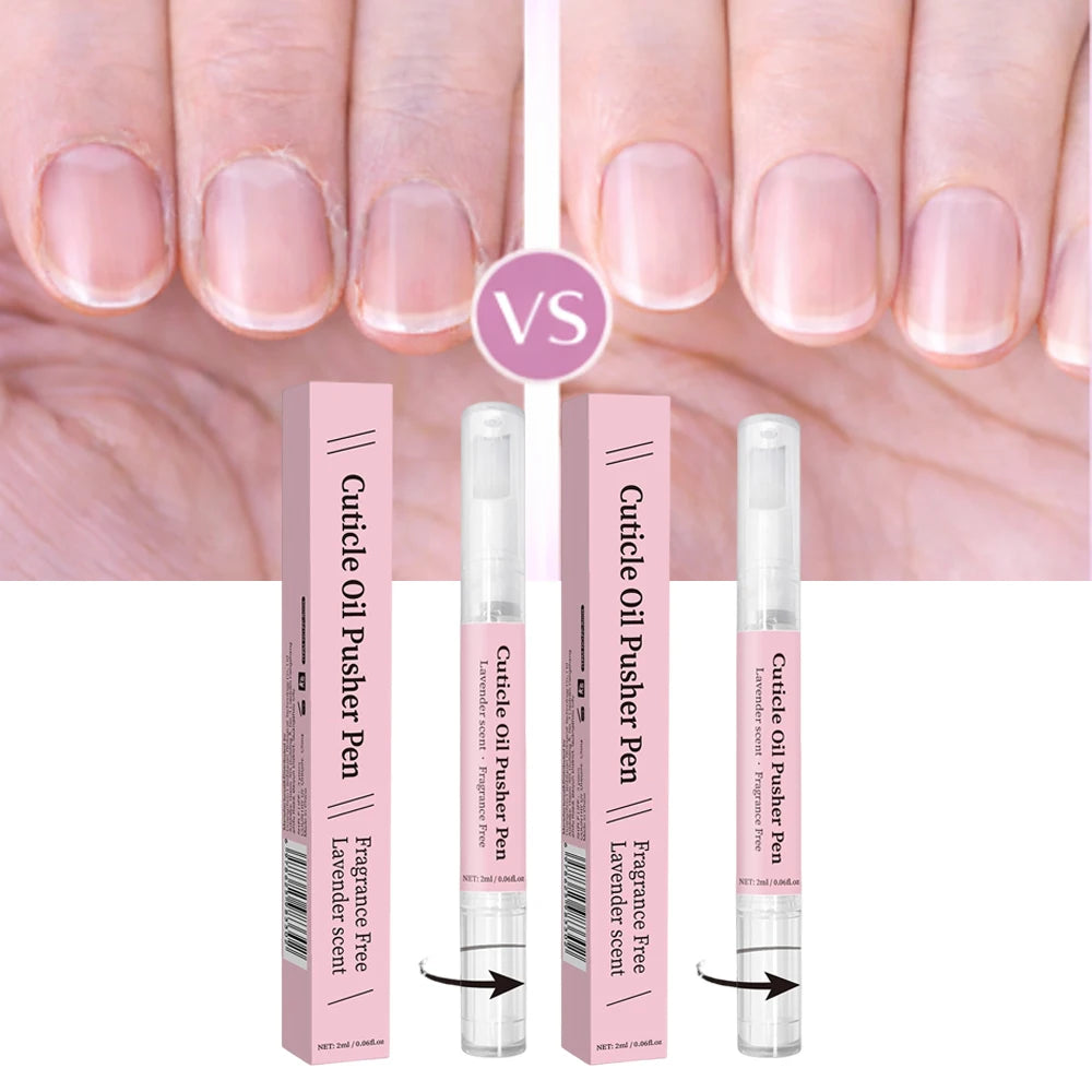 Cuticle Pusher & Oil Pen, 2ml Rose/Lavender Scented Nail Care Pen, Gentle Cuticle Remover for Dry & Damaged Nails, Moisturize Peaceful Pleasures Health and Wellness