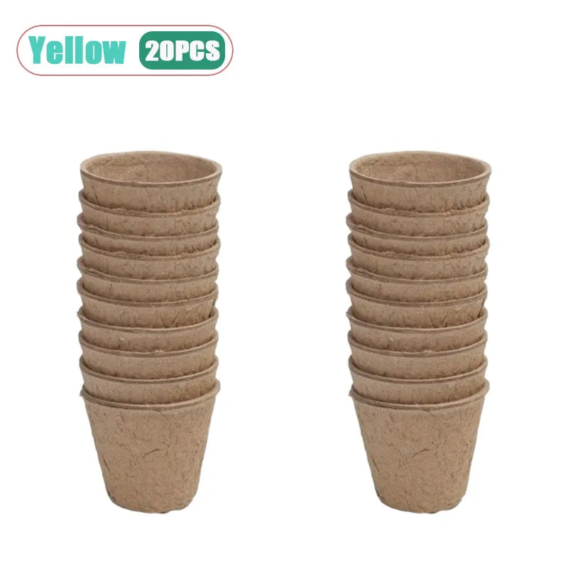 Biodegradable Peat Pots Seed Starter Cups with Drainage – 20/40pk