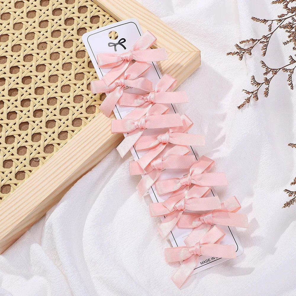 Wholesale Kids Sweet Solid Mini Bowknot Hair Clips Baby Girls Ballet