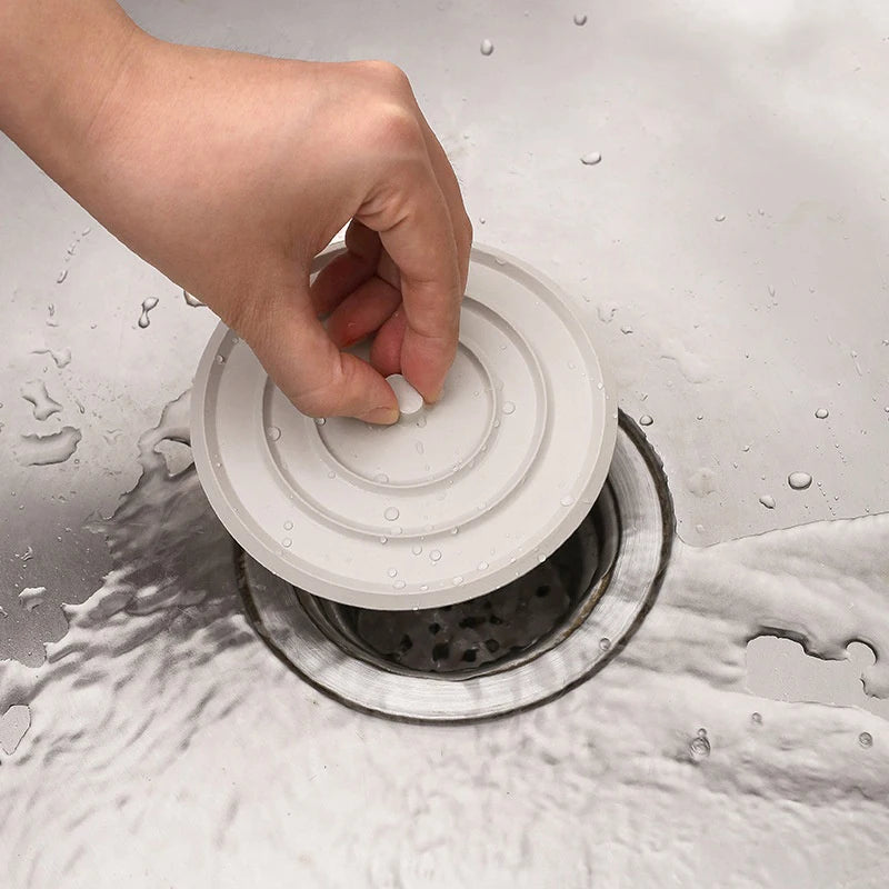 Large Silicone Bathtub Stopper Leakage-proof Drain Cover Sink Hair Stopper Tub Flat Plug Stopper Bathroom Accessories 11cm 4.3" Peaceful Pleasures Health and Wellness