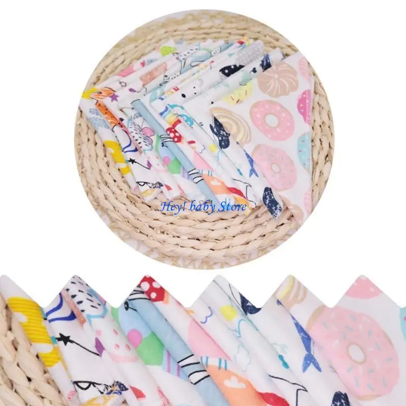 Soft Cotton Baby Bibs 5-Pack – Absorbent Infant Towels 0–1Y Baby Bibs & Towels Peaceful Pleasures Health and Wellness China Mainland