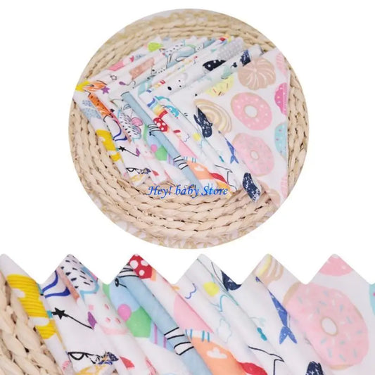 Soft Cotton Baby Bibs 5-Pack – Absorbent Infant Towels 0–1Y Baby Bibs & Towels Peaceful Pleasures Health and Wellness China Mainland