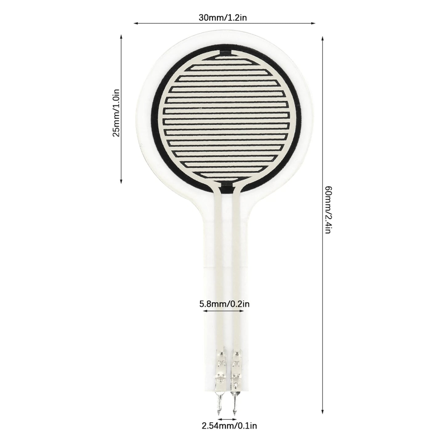 Pressure Sensor Force Sensor MD30-60 Thin Film Pressure Sensor Force Sensor 0~30KG Diameter 30mm Peaceful Pleasures Health and Wellness