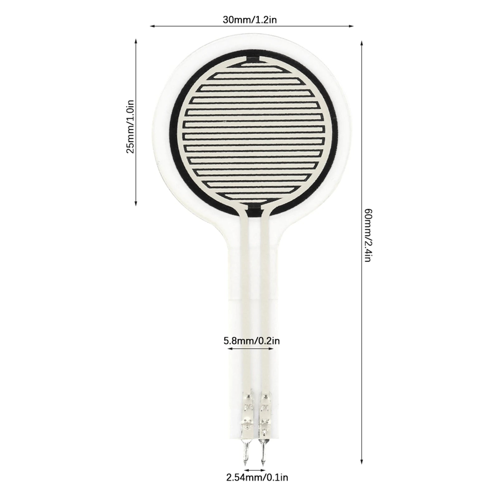 Pressure Sensor Force Sensor MD30-60 Thin Film Pressure Sensor Force Sensor 0~30KG Diameter 30mm Peaceful Pleasures Health and Wellness