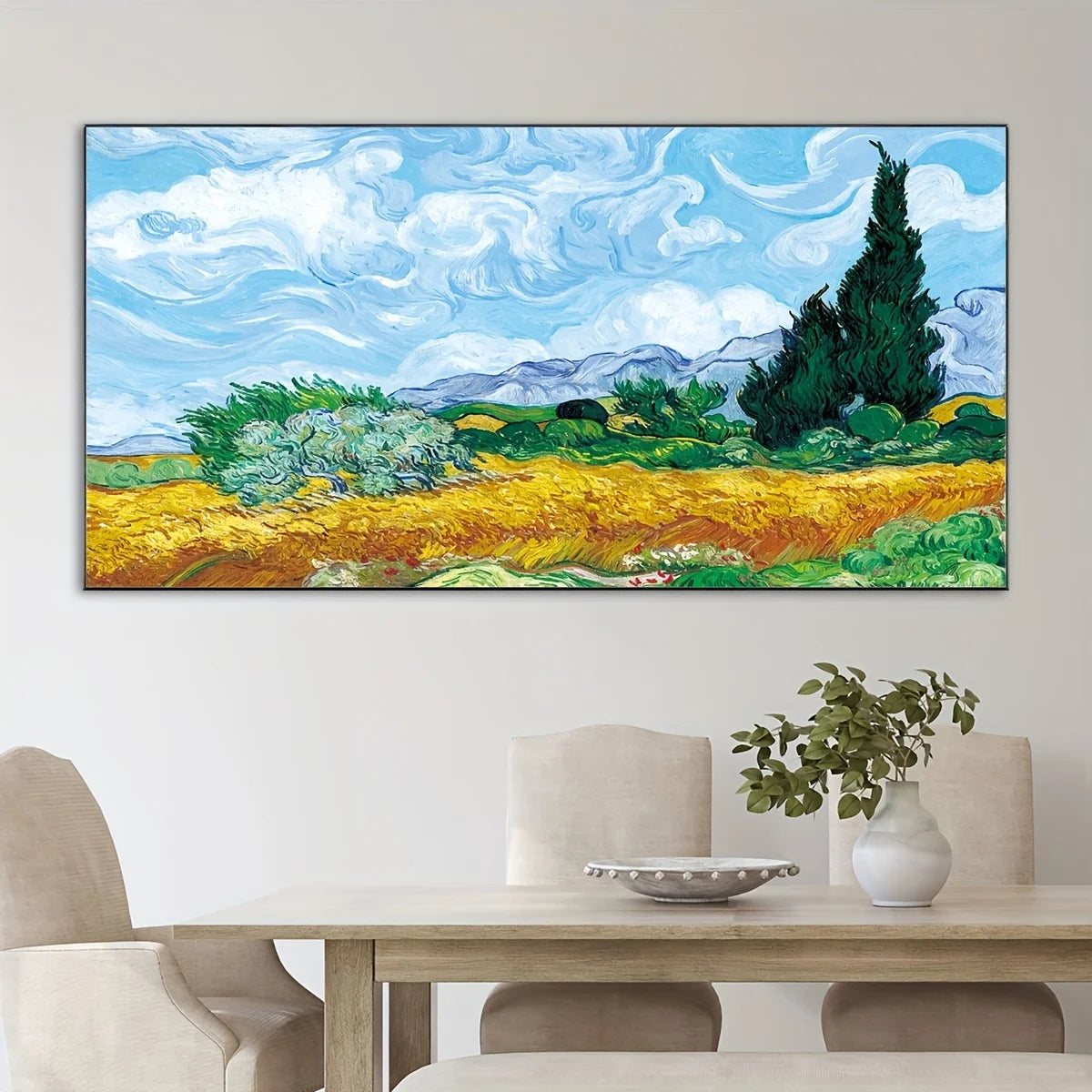 Van Gogh Art Deco Canvas Print Frameless Wall Art, Retro Classic Artwork for Living Room, Bedroom, Office, Ideal Birthday Gift Peaceful Pleasures Health and Wellness ZLH4356 80x160cm No Frame
