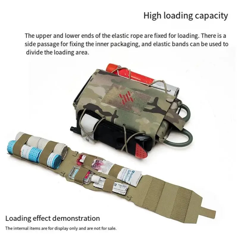 Tactical Medical Pouch Detachable First Aid Kit Quick-release Medical Kit Laser Cut MOLLE Emergency Survival Bag for Outdoor Peaceful Pleasures Health and Wellness