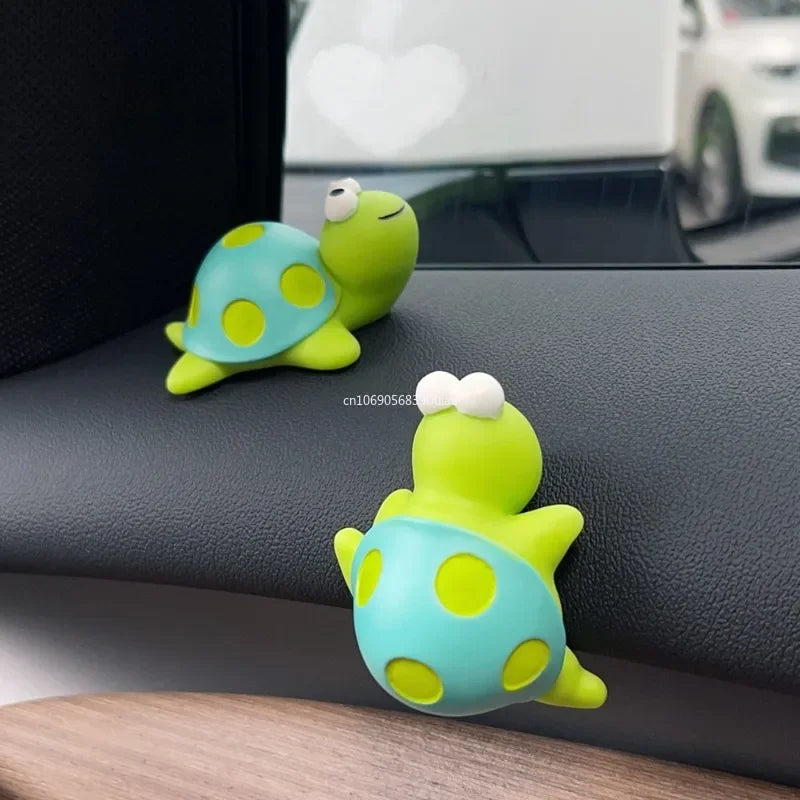 Mini Resin Turtle Car Dashboard Ornament | Cute DIY Decor