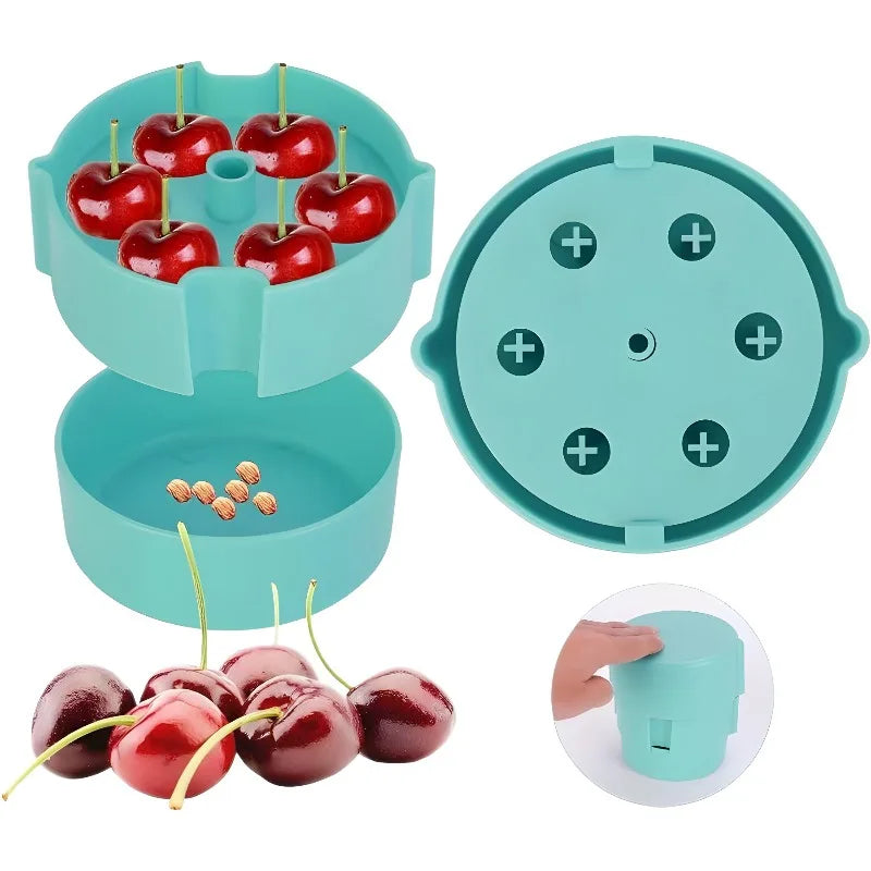 New Cherry Pitter Tool Olive Pitter Pit Remover Push Pull Seed Cherry Pitters Core Remover Portable Kitchen Seed Depitter Tool Peaceful Pleasures Health and Wellness
