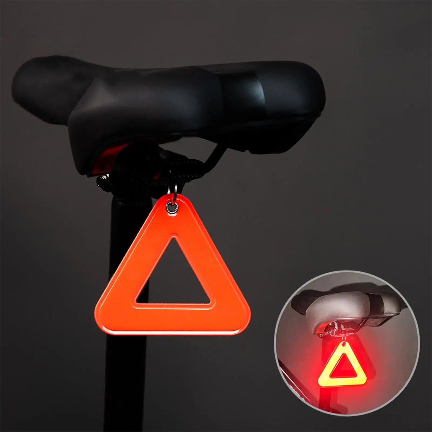 Reflective Triangle Bike Safety Pendant – Night Visibility Tag