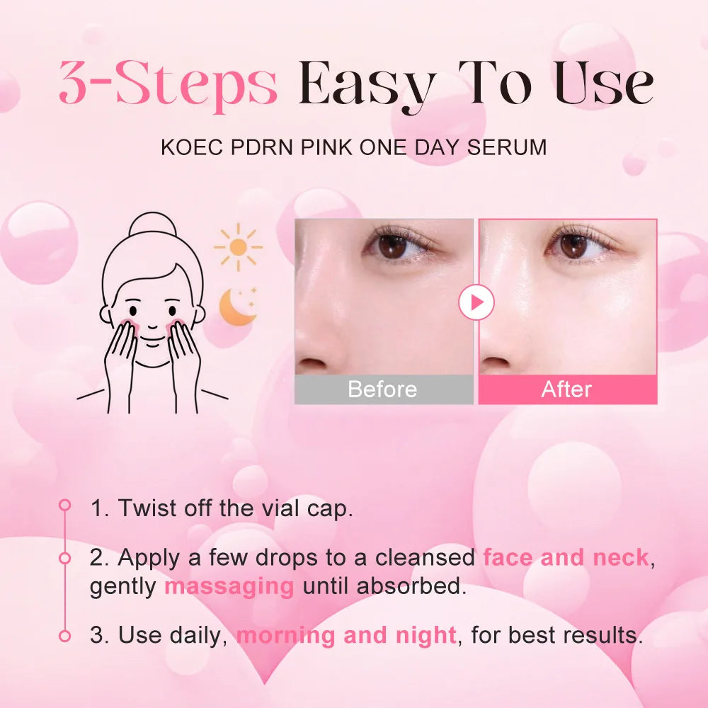 PDRN Pink One Day Serum – Firming Hydrating Ampoule 10 Vials