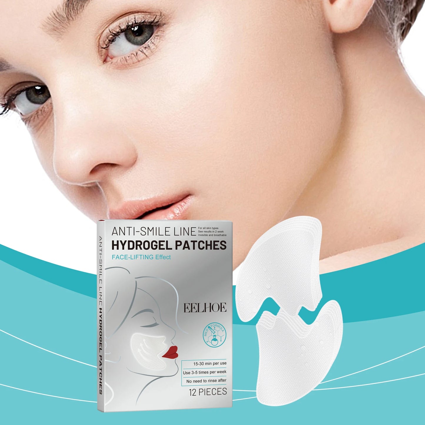 EELHOE Hydrogel Face Patches – Lifting, Firming & Anti-Aging 12pc Hydrogel Face Patches Peaceful Pleasures Health and Wellness