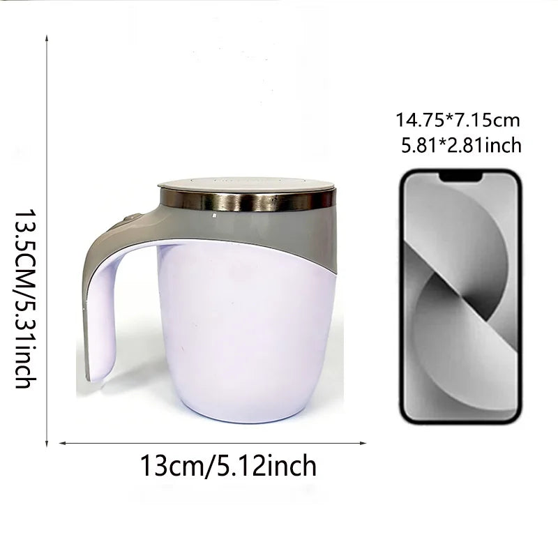 The travel automatic mixing cup - a portable rechargeable stainless steel rotating mixer for coffee and smoothie cups Peaceful Pleasures Health and Wellness