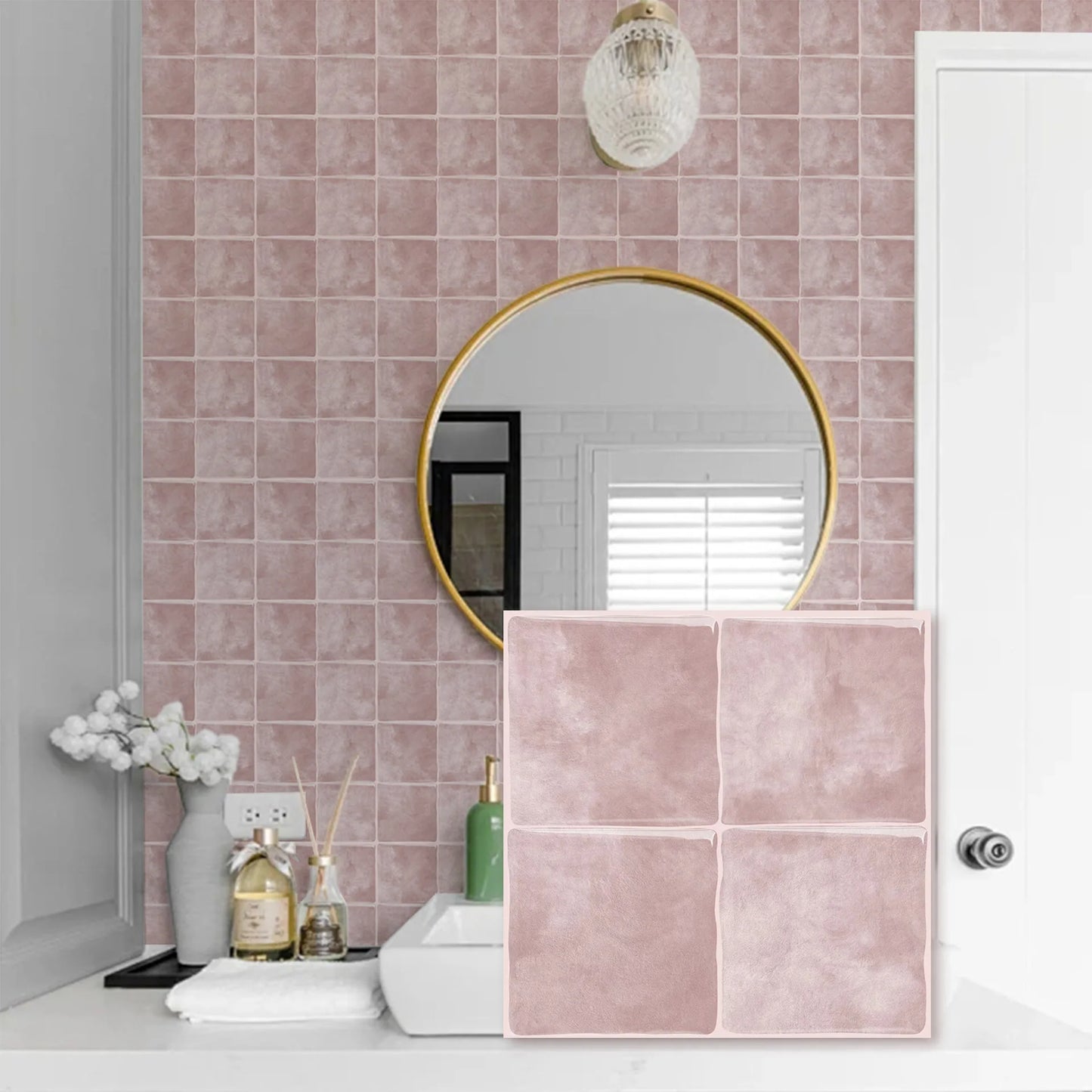 Three-dimensional self-adhesive kitchen anti-stain glue stickers Home renovation ceramic tile laundry room square interior decor Peaceful Pleasures Health and Wellness