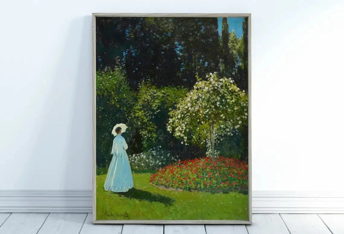Modern Abstract Landscape Wall Art Famous Monet Canvas Painting Nordic Poster Print Picture for Living Room Home Decorative Gift Peaceful Pleasures Health and Wellness