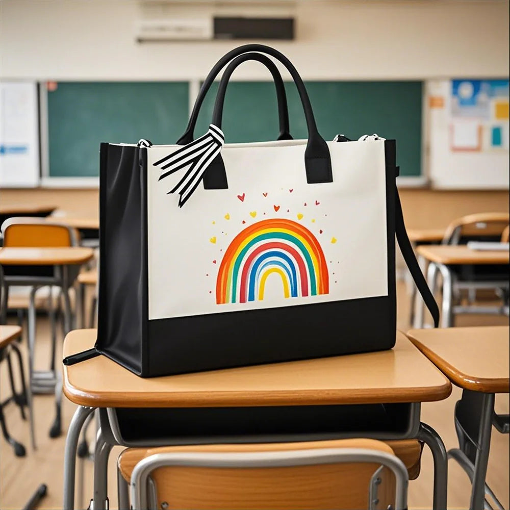 Teachers' Day Gifts Tote Bag Appreciation Gift for Teacher Back To School Decor Graduation Student for Women Coworker Gifts Peaceful Pleasures Health and Wellness