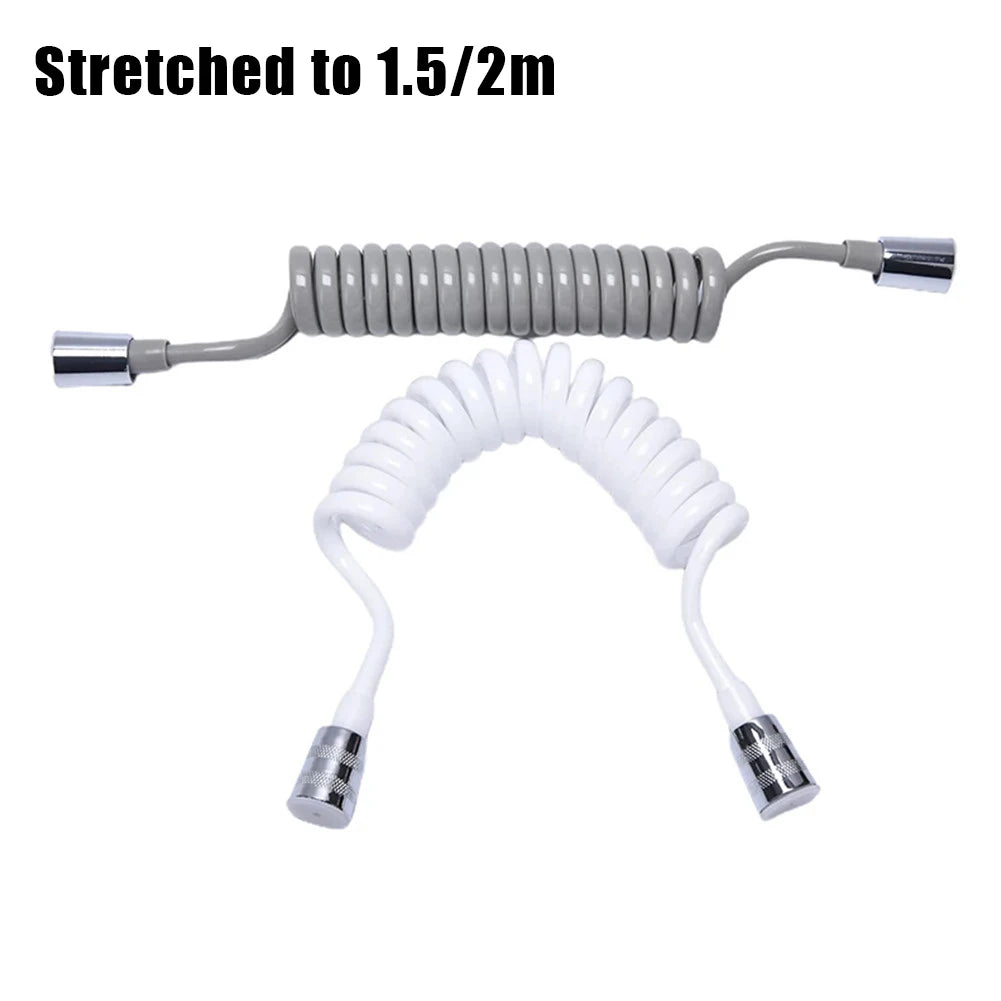 1 5M 2M Telephone Line Shower Hose Anti-wrap Spring Flexible Sprayer