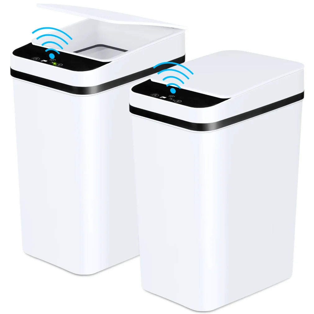 2-Pack 12L Touchless Automatic Trash Cans | Motion Sensor