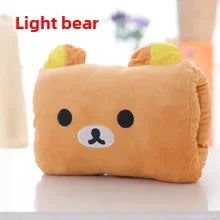 Cartoon Cute Hand Warmer Pillow, Warm Hand Cover Cylinder Cushion for Women Girls, Soft Plush Stuffed Toy Gift, Home Decor Peaceful Pleasures Health and Wellness Light bear