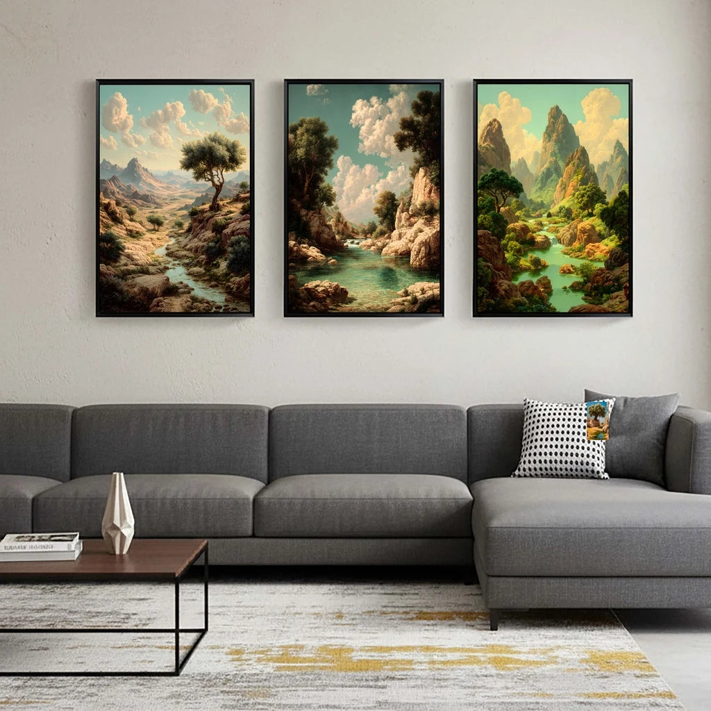 Desert Landscape Canvas Wall Art | Modern Poster Print Canvas Wall Art Peaceful Pleasures Health and Wellness
