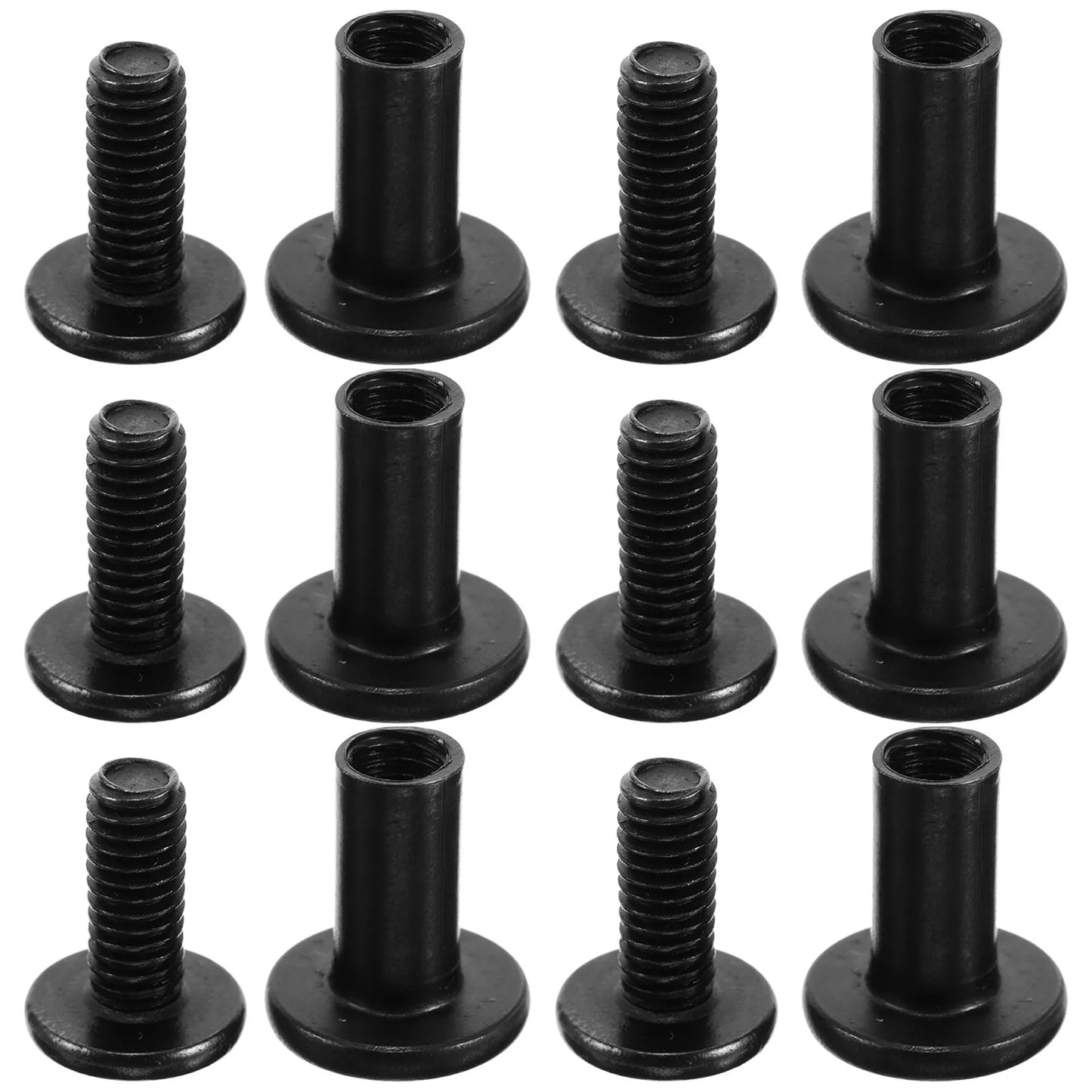 20Set Binding Post Nuts Hex Socket Black Screws Clamp Plate Kit Secure Furniture Cabinet Repair Assembly Fastener Peaceful Pleasures Health and Wellness Default Title