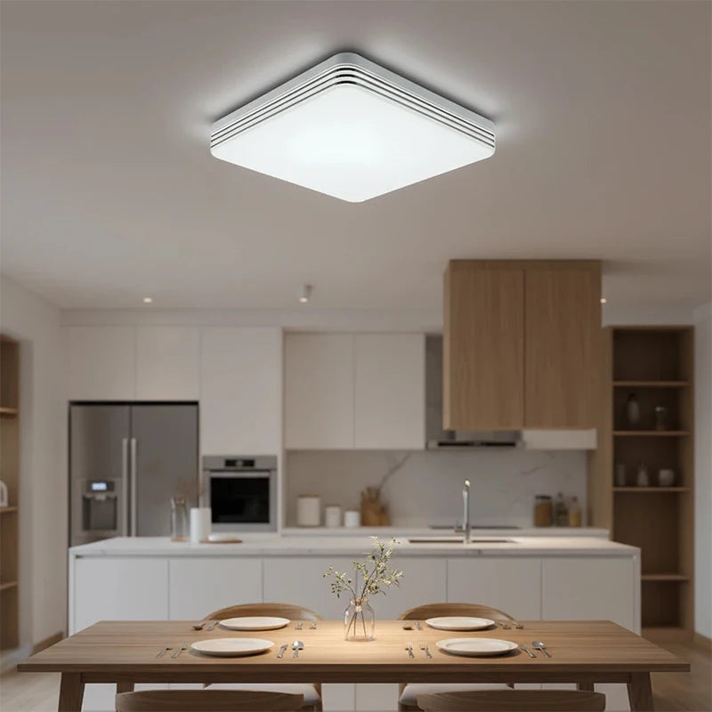 RUNTOIN Ultra-Thin LED Ceiling Light 18W–48W Round & Square